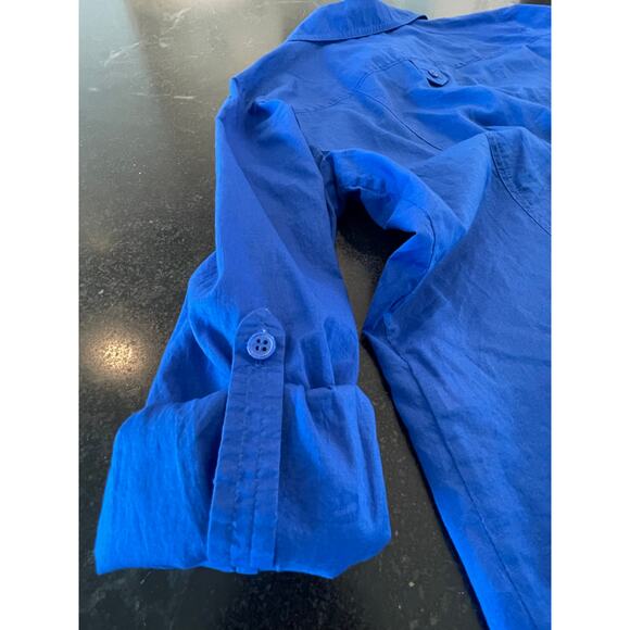 Chico's Blue long sleeve button up size 0 Small 100% Cotton - Picture 12 of 12